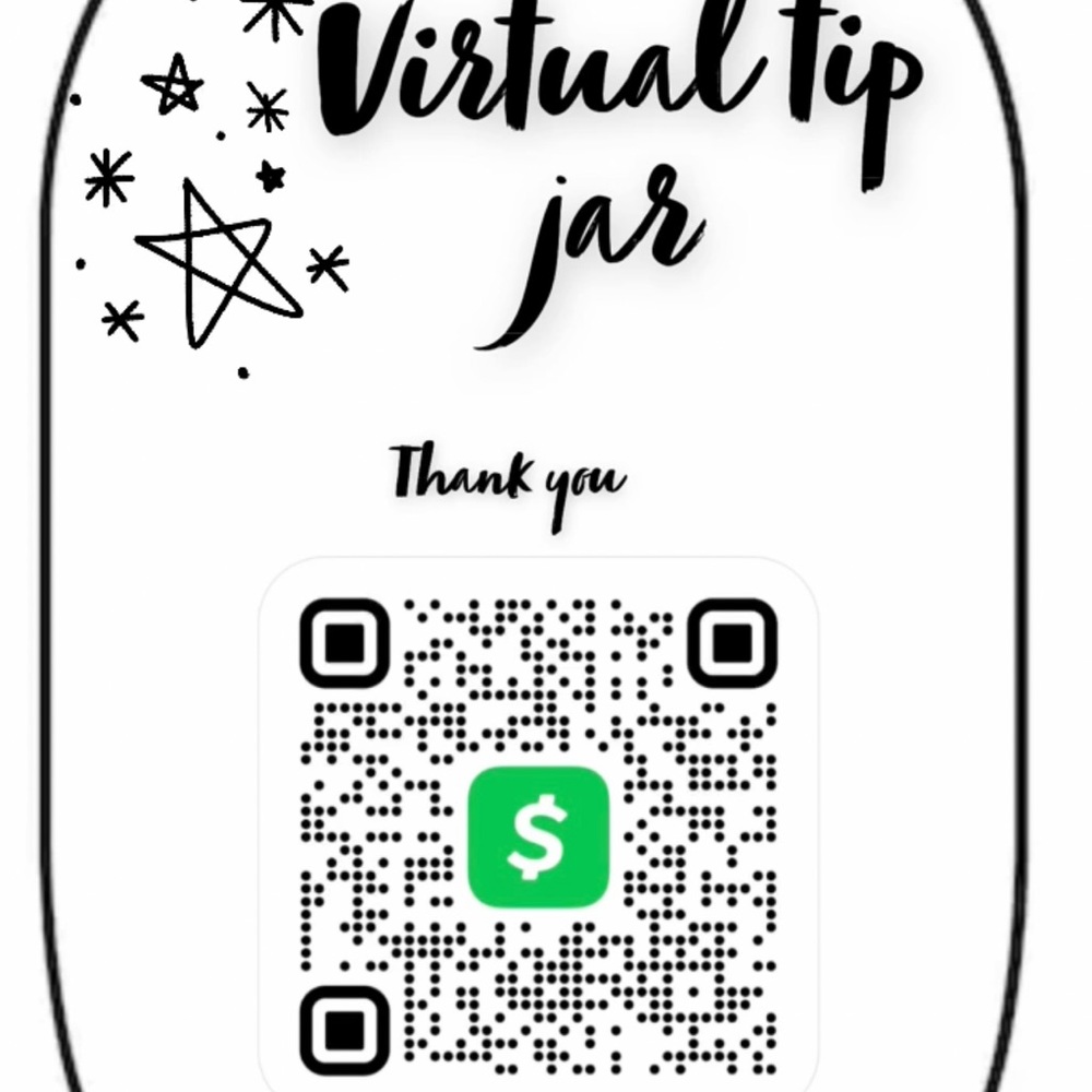 Virtual tip jars with frame messge me for details